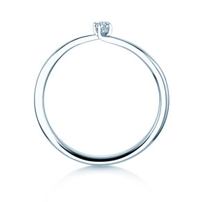 Verlobungsring Devour in 14K Weißgold mit Diamant 0,05ct H/SI