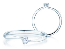 Verlobungsring Devour in Silber 925/- mit Diamant 0,10ct G/SI