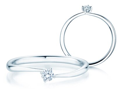 Verlobungsring Devour in Silber 925/- mit Diamant 0,10ct G/SI