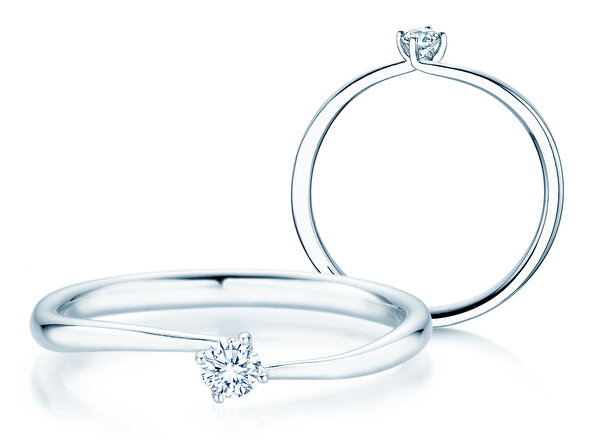 Verlobungsring Devour in Silber 925/- mit Diamant 0,10ct G/SI