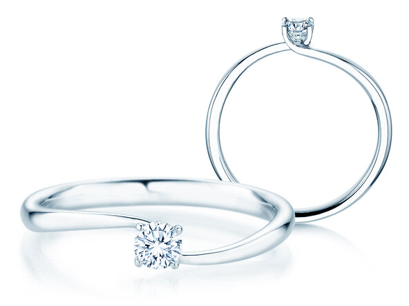 Verlobungsring Devour in Silber 925/- mit Diamant 0,15ct G/SI