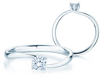 Verlobungsring Devour in 18K Weißgold mit Diamant 0,30ct G/SI