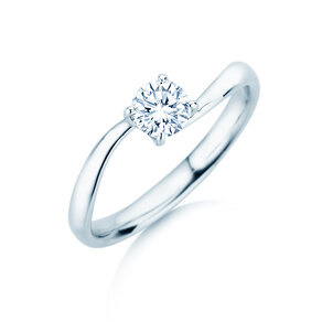 Verlobungsring Devour in 14K Weißgold mit Diamant 0,50ct D/IF