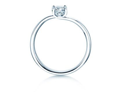 Verlobungsring Devour in 14K Weißgold mit Diamant 0,50ct D/IF