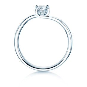 Verlobungsring Devour in 14K Weißgold mit Diamant 0,50ct D/IF