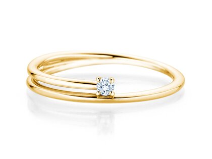 Verlobungsring Eclipse in 14K Gelbgold mit Diamant 0,05ct H/SI