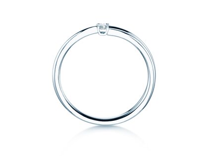 Verlobungsring Eclipse in Silber 925/- mit Diamant 0,05ct H/SI