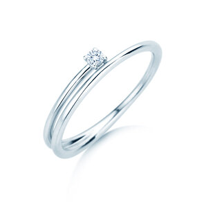 Verlobungsring Eclipse in Silber 925/- mit Diamant 0,05ct H/SI