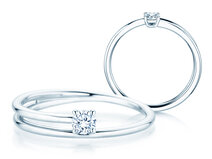 Verlobungsring Eclipse in Silber 925/- mit Diamant 0,15ct G/SI