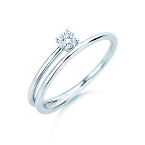 Verlobungsring Eclipse in Silber 925/- mit Diamant 0,15ct G/SI