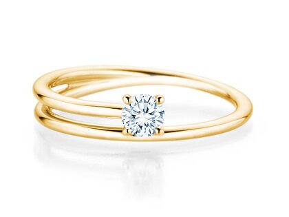 Verlobungsring Eclipse in 9K Gelbgold mit Diamant 0,25ct H/SI
