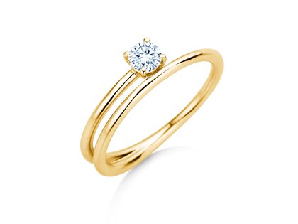 Verlobungsring Eclipse in 9K Gelbgold mit Diamant 0,25ct H/SI