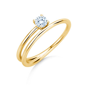 Verlobungsring Eclipse in 9K Gelbgold mit Diamant 0,25ct H/SI