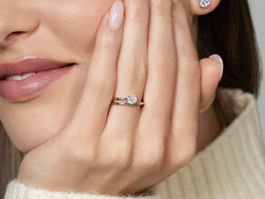 Verlobungsring Eclipse in 14K Weißgold mit Diamant 0,50ct H/SI