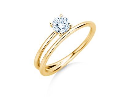 Verlobungsring Eclipse in 14K Gelbgold mit Diamant 0,50ct H/SI
