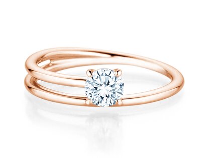 Verlobungsring Eclipse in 14K Roségold mit Diamant 0,50ct H/SI