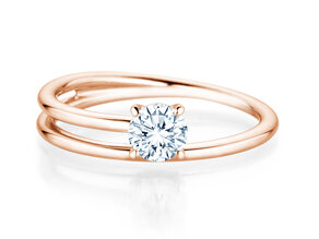 Verlobungsring Eclipse in 14K Roségold mit Diamant 0,50ct H/SI