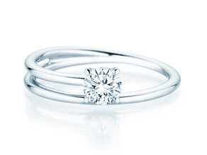 Verlobungsring Eclipse in 14K Weißgold mit Diamant 0,50ct H/SI