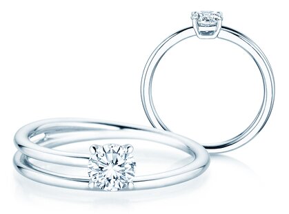 Verlobungsring Eclipse in 14K Weißgold mit Diamant 0,50ct H/SI