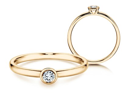 Verlobungsring Eternal in 14K Gelbgold mit Diamant 0,10ct H/SI