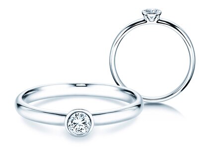 Verlobungsring Eternal in 18K Weißgold mit Diamant 0,20ct G/SI