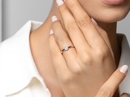 Verlobungsring Eternal in 9K Weißgold mit Diamant 0,25ct H/SI