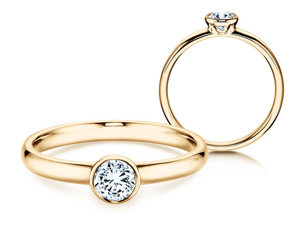 Verlobungsring Eternal in 14K Gelbgold mit Diamant 0,35ct G/SI