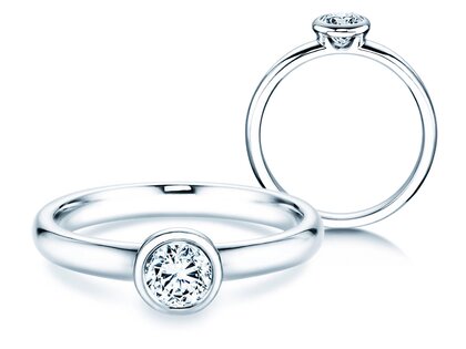 Verlobungsring Eternal in 9K Weißgold mit Diamant 0,40ct D/IF