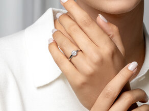 Verlobungsring Eternal in 14K Weißgold mit Diamant 0,50ct G/IF