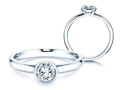 Verlobungsring Eternal in 14K Weißgold mit Diamant 0,50ct H/SI
