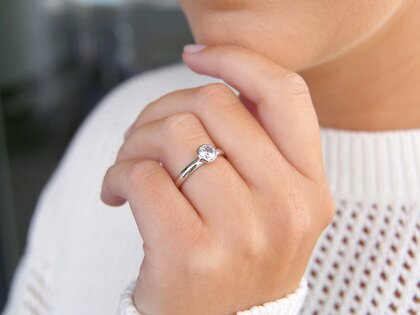 Verlobungsring Eternal in 9K Weißgold mit Diamant 1,00ct H/SI