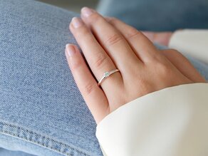 Verlobungsring Eternal in Platin 950/- mit Diamant 0,20ct G/SI