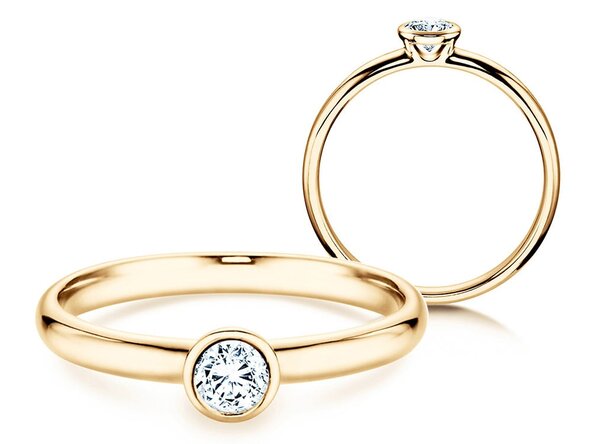 Verlobungsring Eternal in 9K Gelbgold mit Diamant 0,25ct H/SI