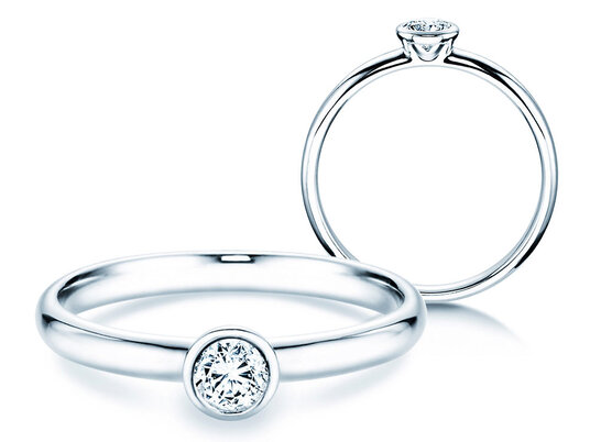 Verlobungsring Eternal in 9K Weißgold mit Diamant 0,25ct H/SI
