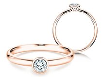 Verlobungsring Eternal in 18K Roségold mit Diamant 0,25ct G/SI