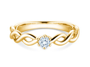Verlobungsring Evoke in 14K Gelbgold mit Diamant 0,15ct H/SI
