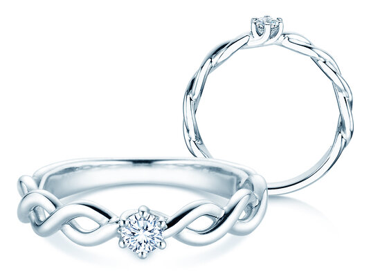 Verlobungsring Evoke in Silber 925/- mit Diamant 0,15ct H/SI
