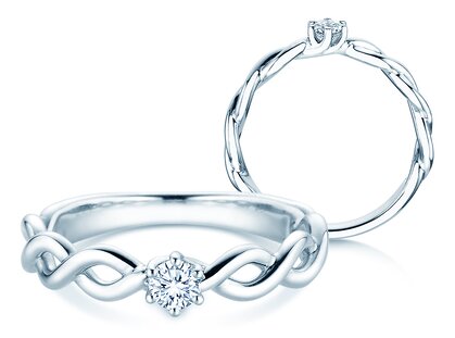 Verlobungsring Evoke in Silber 925/- mit Diamant 0,15ct G/SI