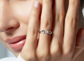 Verlobungsring Evoke in Silber 925/- mit Diamant 0,15ct H/SI