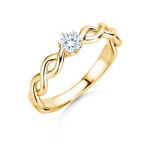 Verlobungsring Evoke in 9K Gelbgold mit Diamant 0,25ct H/SI