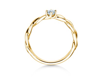 Verlobungsring Evoke in 9K Gelbgold mit Diamant 0,25ct H/SI