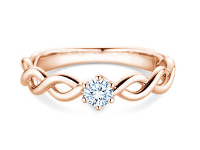 Verlobungsring Evoke in 14K Roségold mit Diamant 0,25ct H/SI
