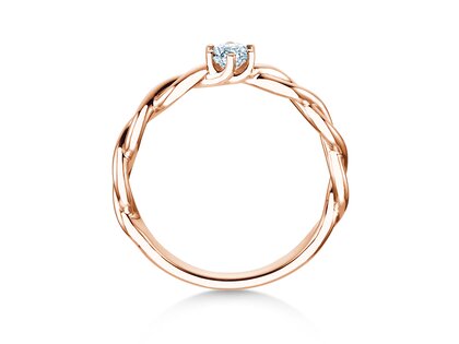 Verlobungsring Evoke in 14K Roségold mit Diamant 0,25ct H/SI