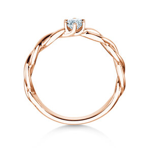 Verlobungsring Evoke in 14K Roségold mit Diamant 0,25ct H/SI
