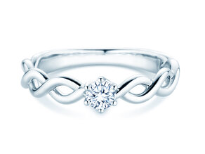 Verlobungsring Evoke in 9K Weißgold mit Diamant 0,25ct H/SI