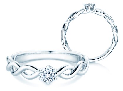 Verlobungsring Evoke in 14K Weißgold mit Diamant 0,25ct H/SI
