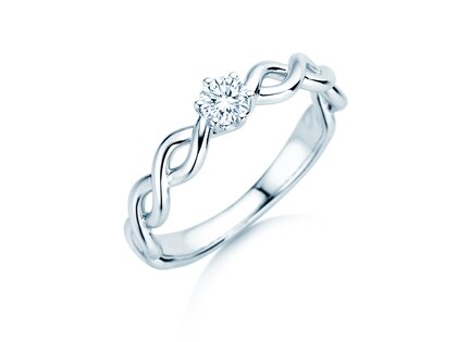 Verlobungsring Evoke in 9K Weißgold mit Diamant 0,25ct H/SI