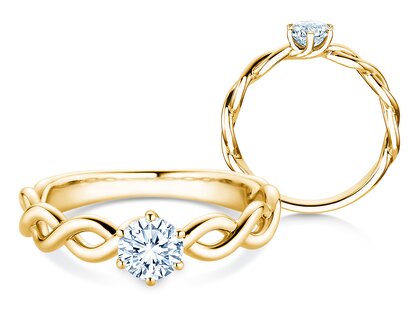 Verlobungsring Evoke in 14K Gelbgold mit Diamant 0,50ct H/SI