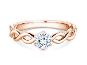 Verlobungsring Evoke in 14K Roségold mit Diamant 0,50ct H/SI
