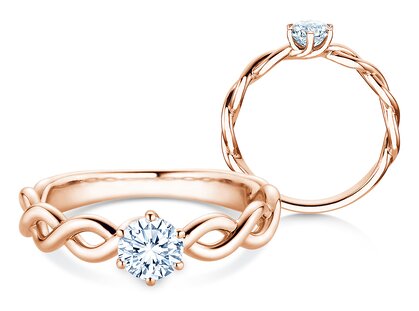 Verlobungsring Evoke in 14K Roségold mit Diamant 0,50ct H/SI